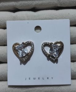 kalpli pırlantalı Gold küpe
