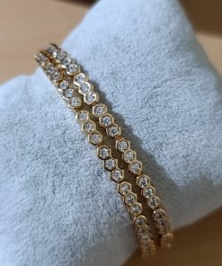 Vip 14 k renk çift zincirli bileklik
